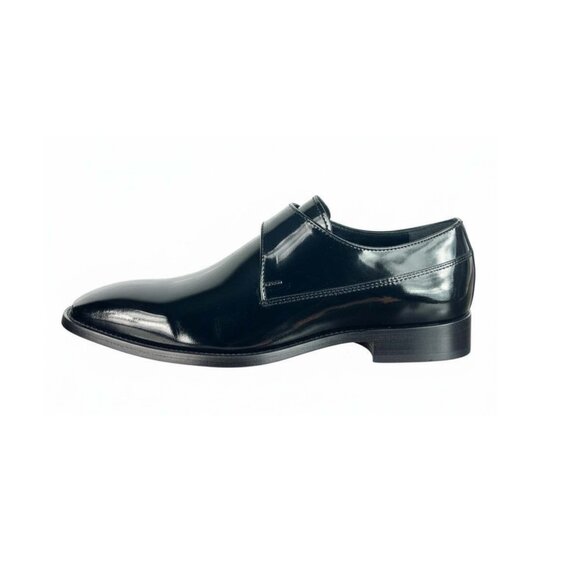 Vito Men’s Black Pattern Monk Strap – Italian Leather Dress Shoes main image 4